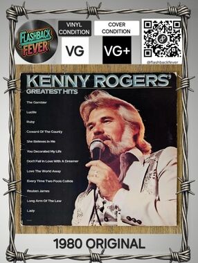 KENNY ROGERS•Greatest Hits•1980 US (#L00-1072) Winchester Pressing